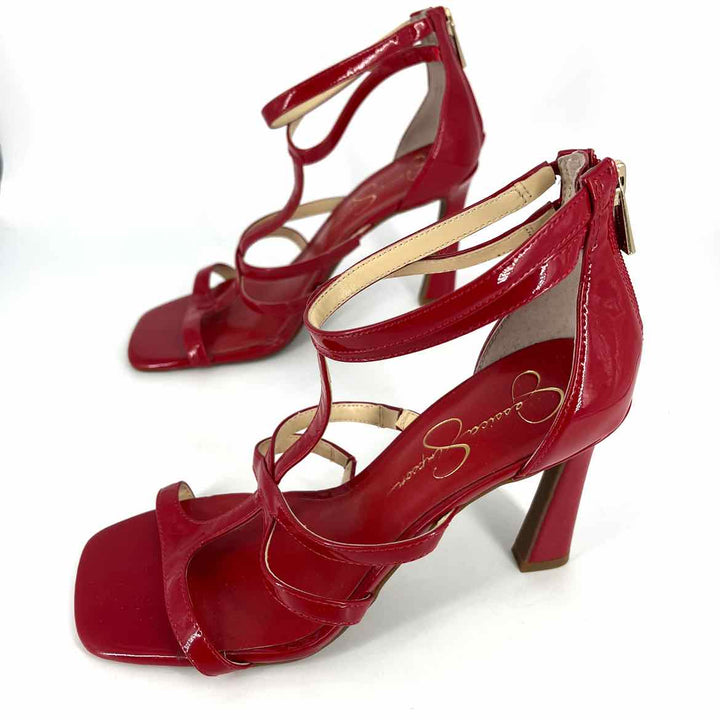 Shoe Size 9 Jessica Simpson Red PATENT Sandals