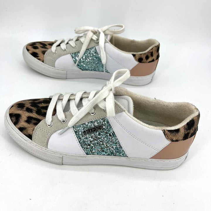 Shoe Size 10 GUESS Multi-Color Faux Leather Sneakers