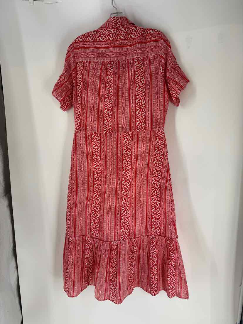 Size S PRINTFRESH Red Print Dress