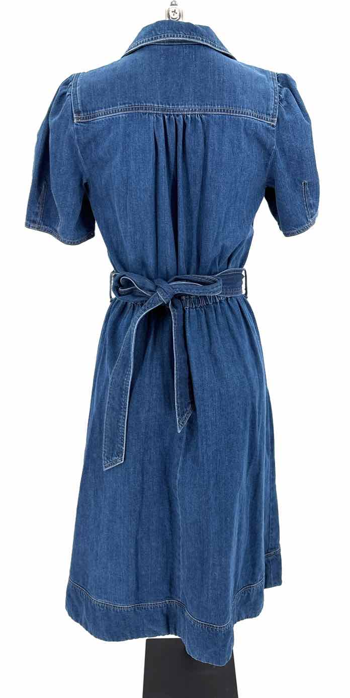 Size S LAND END Navy Denim Dress