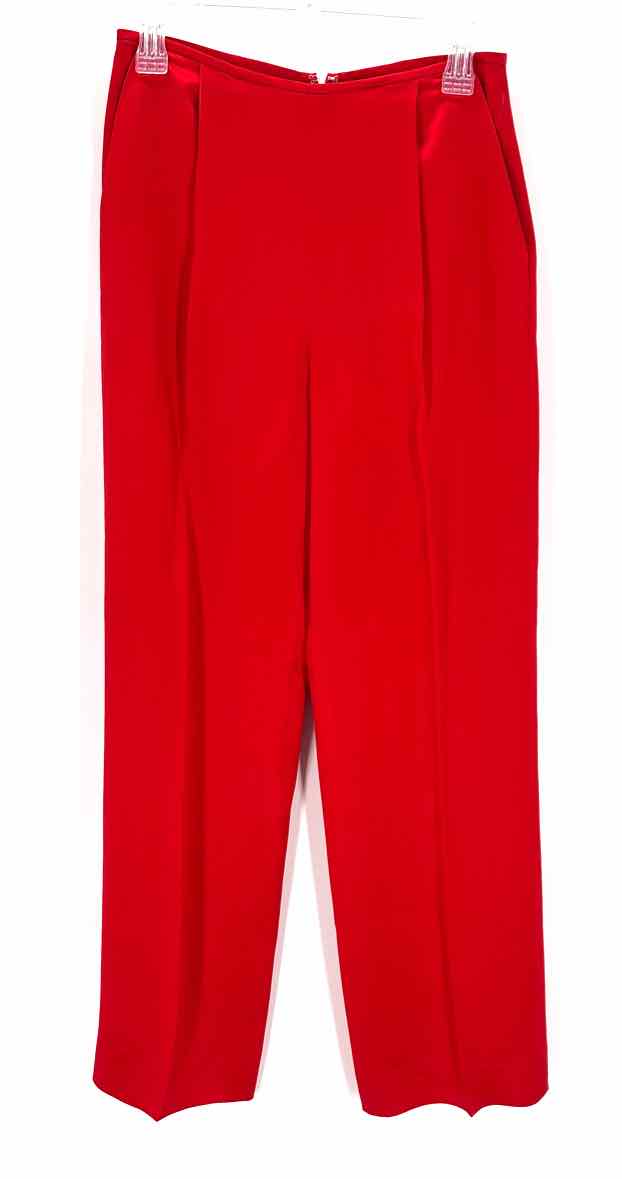Size 8 CARMEN MARC VALVO Red Sateen Pants