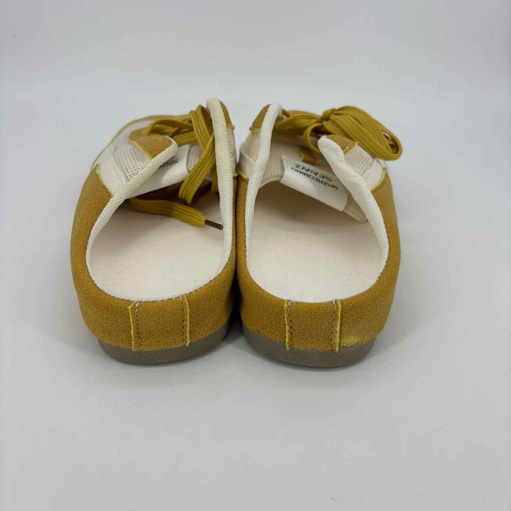 Shoe Size 9 Yellow Faux Leather Mesh Sneakers