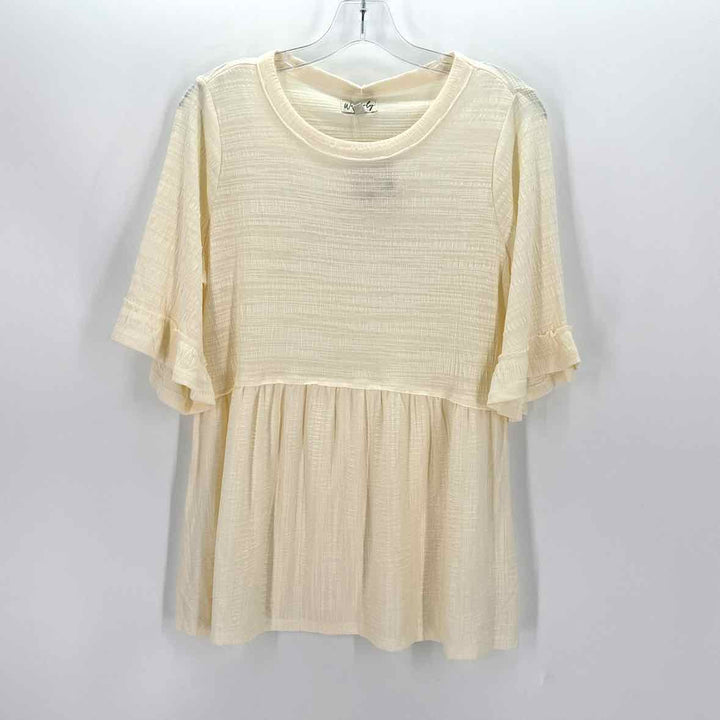 Size S WONDERLY Cream Knit Shirt