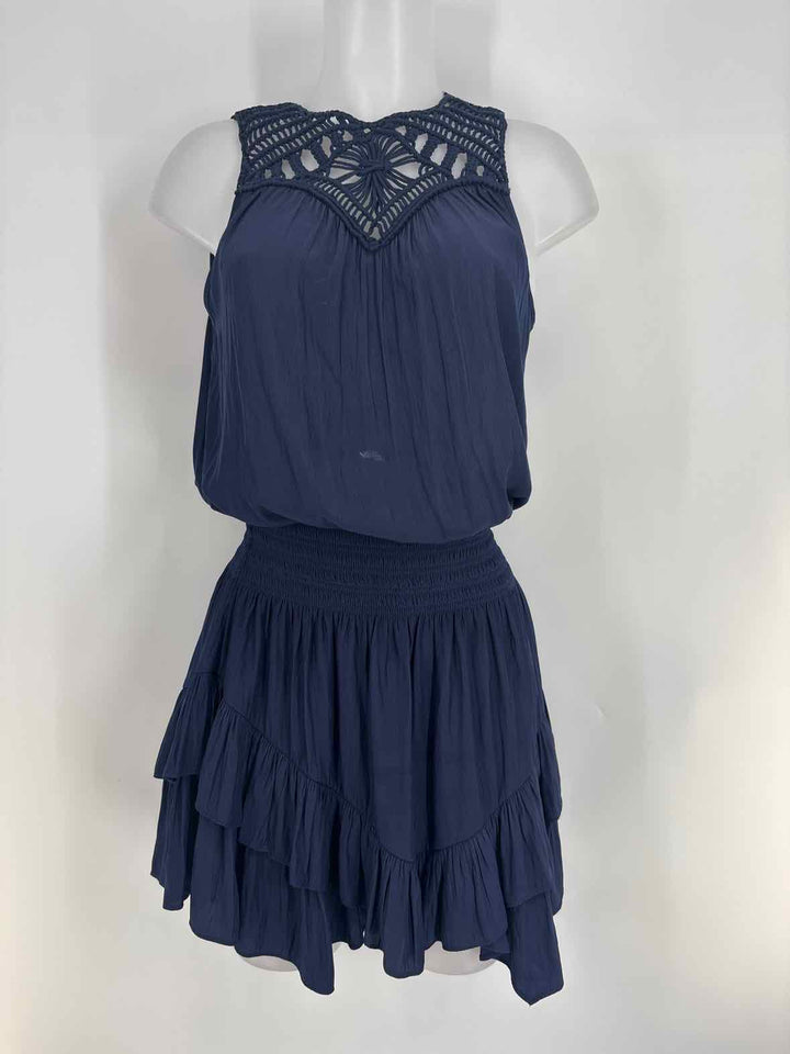 Size XS Ramy Brook Navy Silk Dress