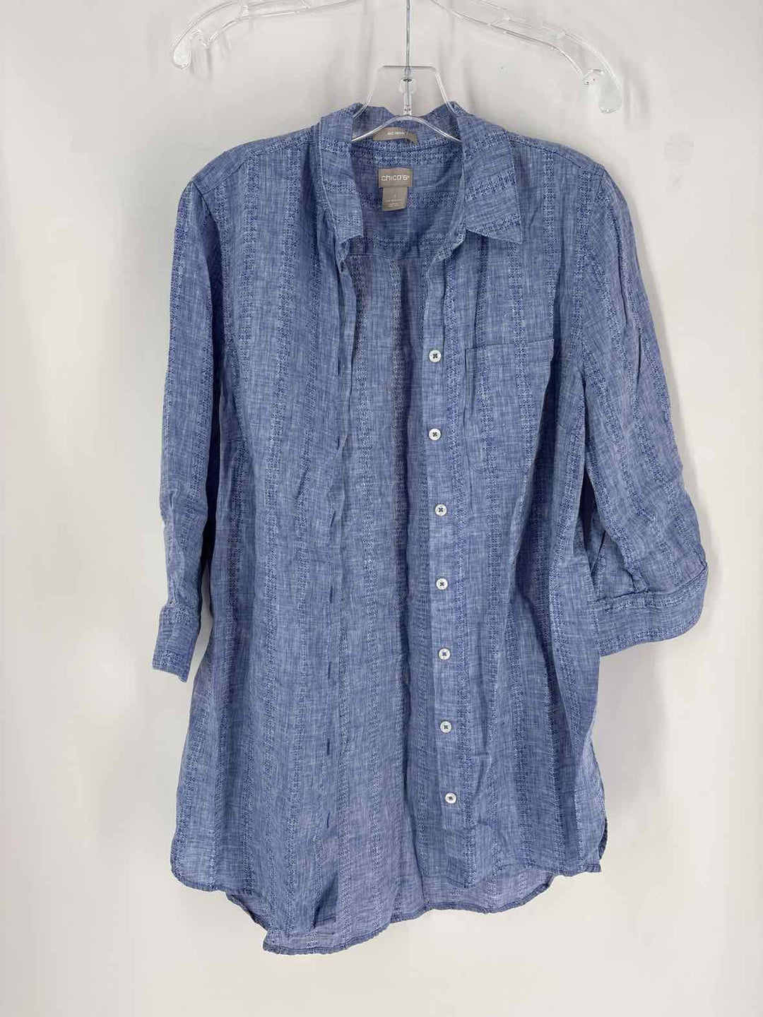 Size 8 Chico's Blue Shirt