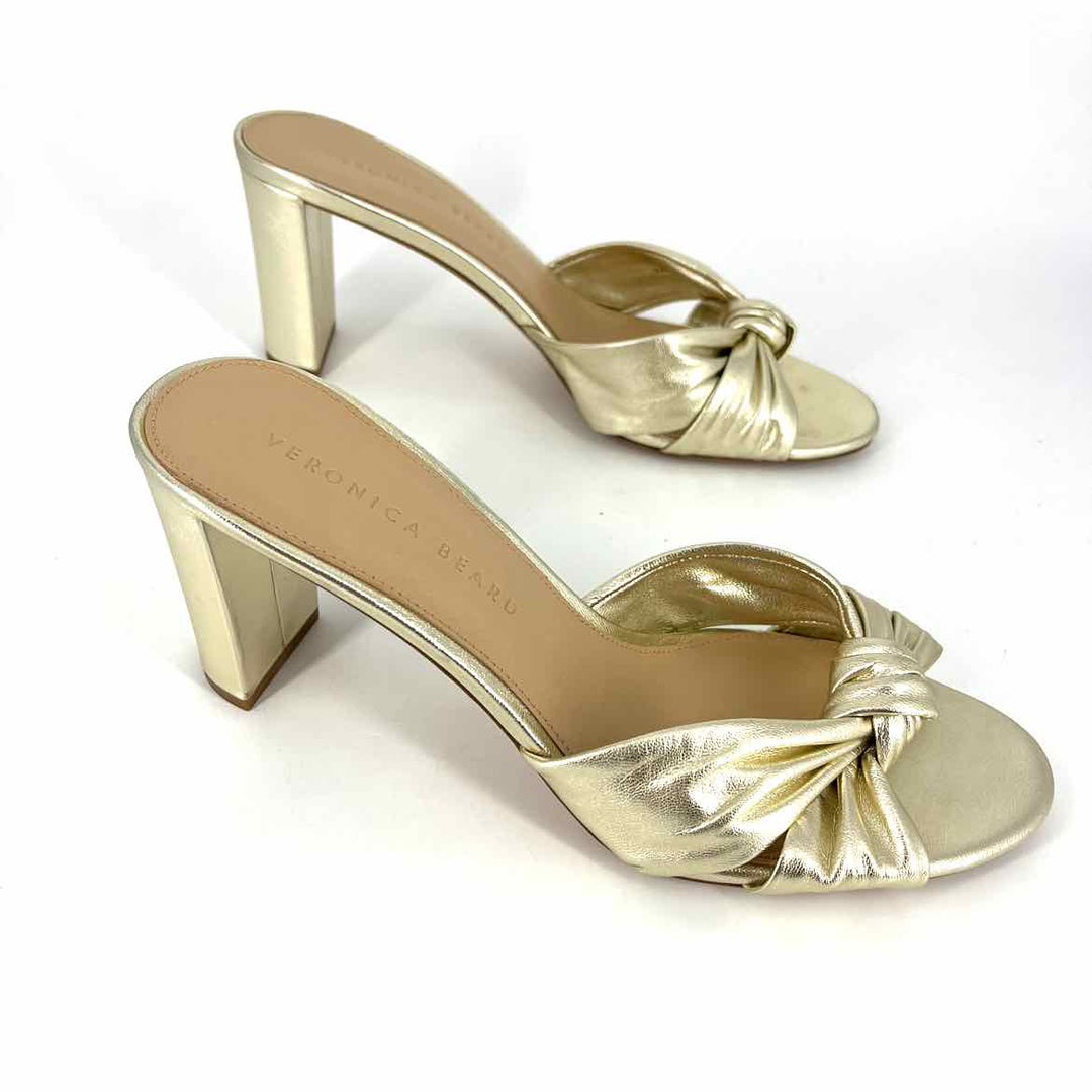 Shoe Size 9.5 VERONICA BEARD Gold Leather Sandals