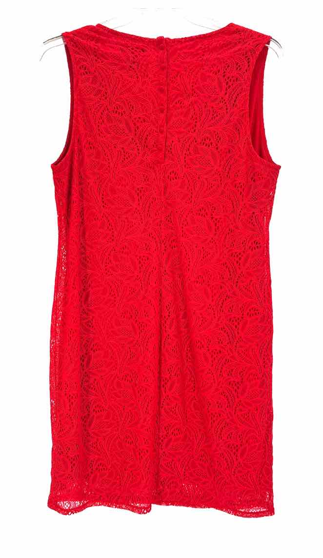 Size XL LIZ CLAIBORNE Red Lace Dress