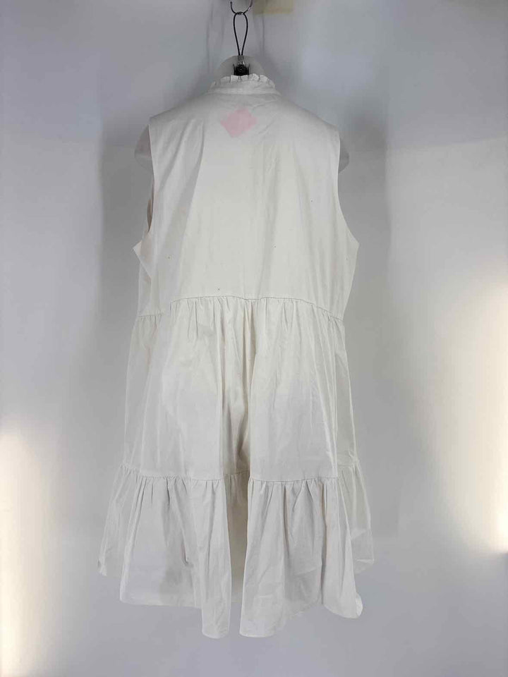 Size 2X White Cotton Dress
