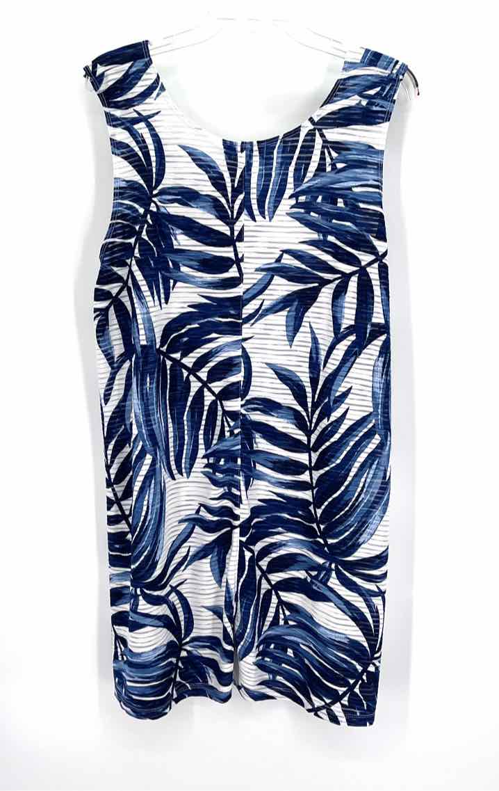 Size 1X Blue Print Coverup