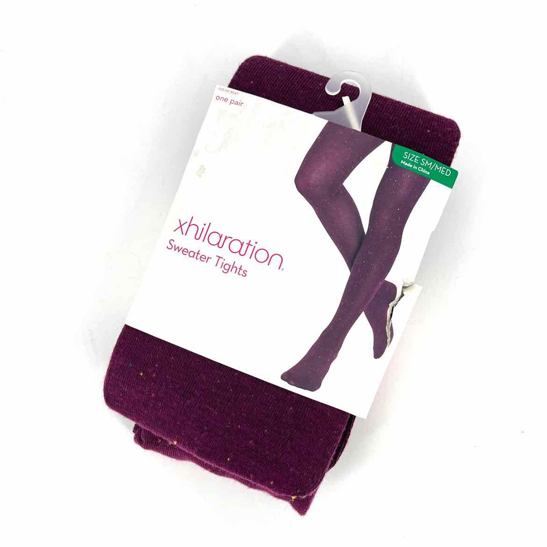 XHILARATION Burgundy Hosiery