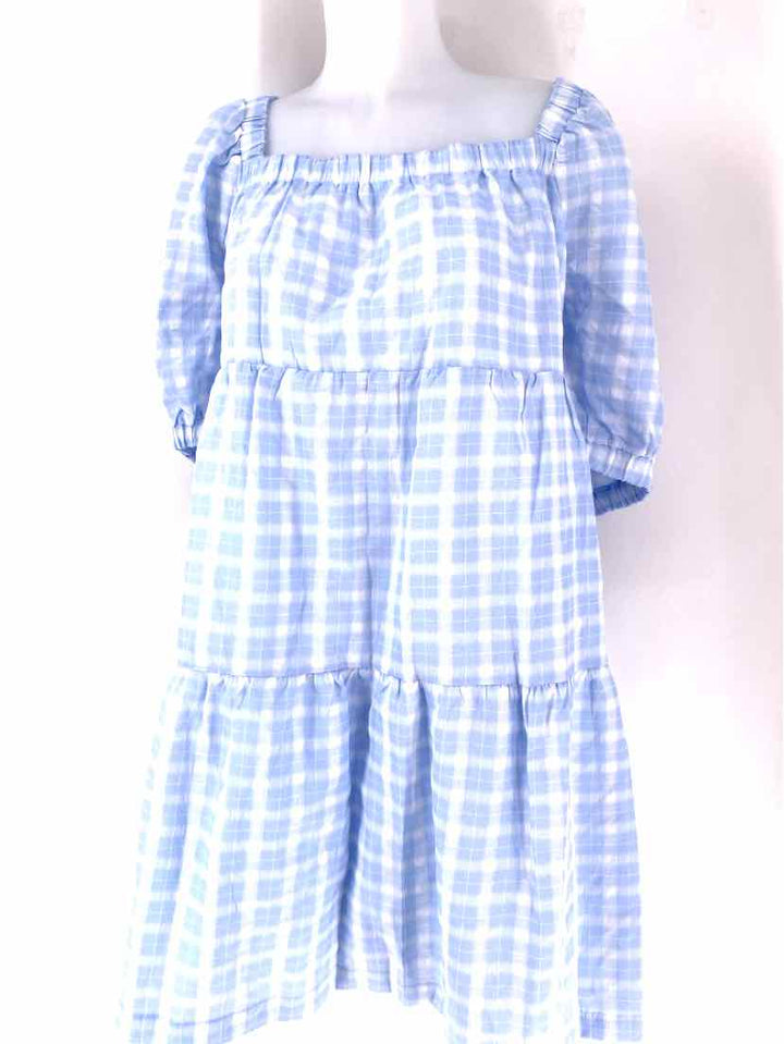 Size XL Blue Print Dress