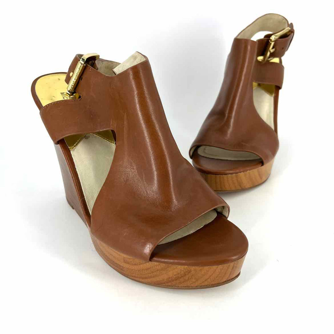 Shoe Size 7.5 Michael Kors Camel Leather Wedge