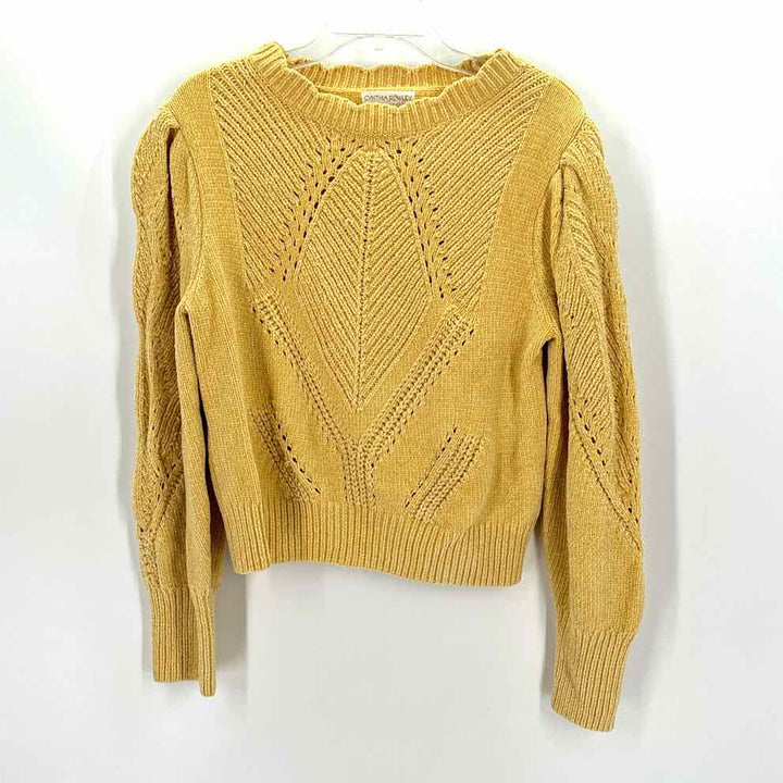 Size M CYNTHIA ROWLEY Yellow Sweater