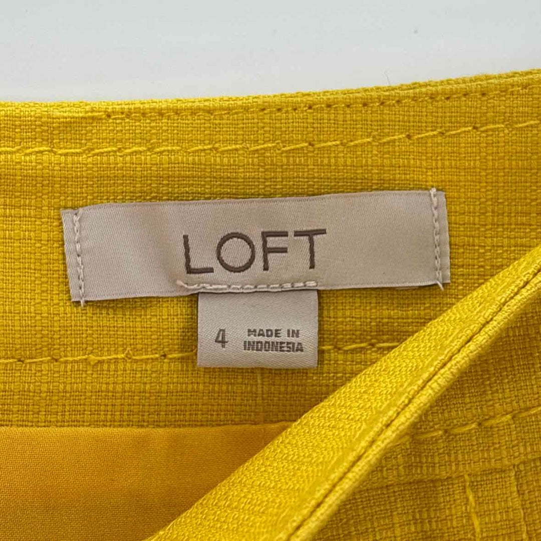 Size 4 LOFT Yellow Skirt