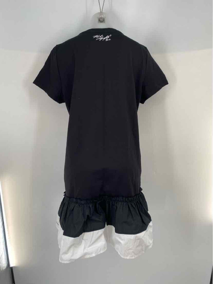 Size XL KARL LAGERFELD Black Cotton Dress