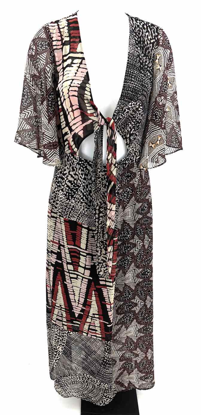 Size S BCBG Black Print Dress