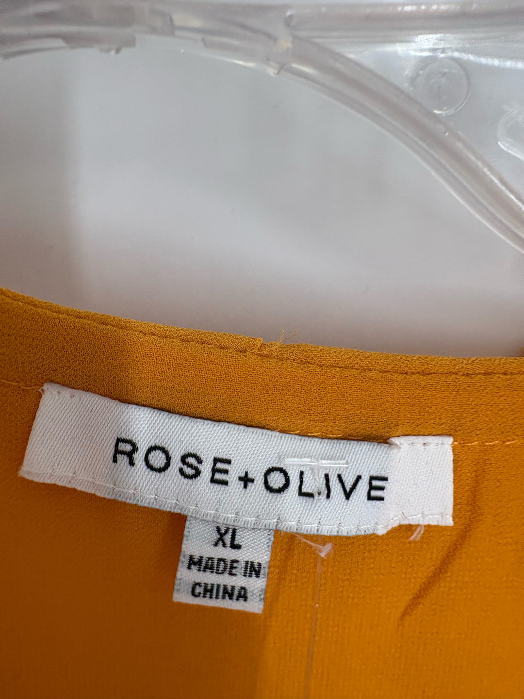 Size XL ROSE + OLIVE Mustard Shirt