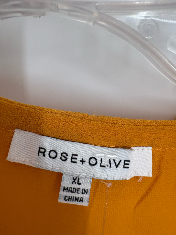 Size XL ROSE + OLIVE Mustard Shirt