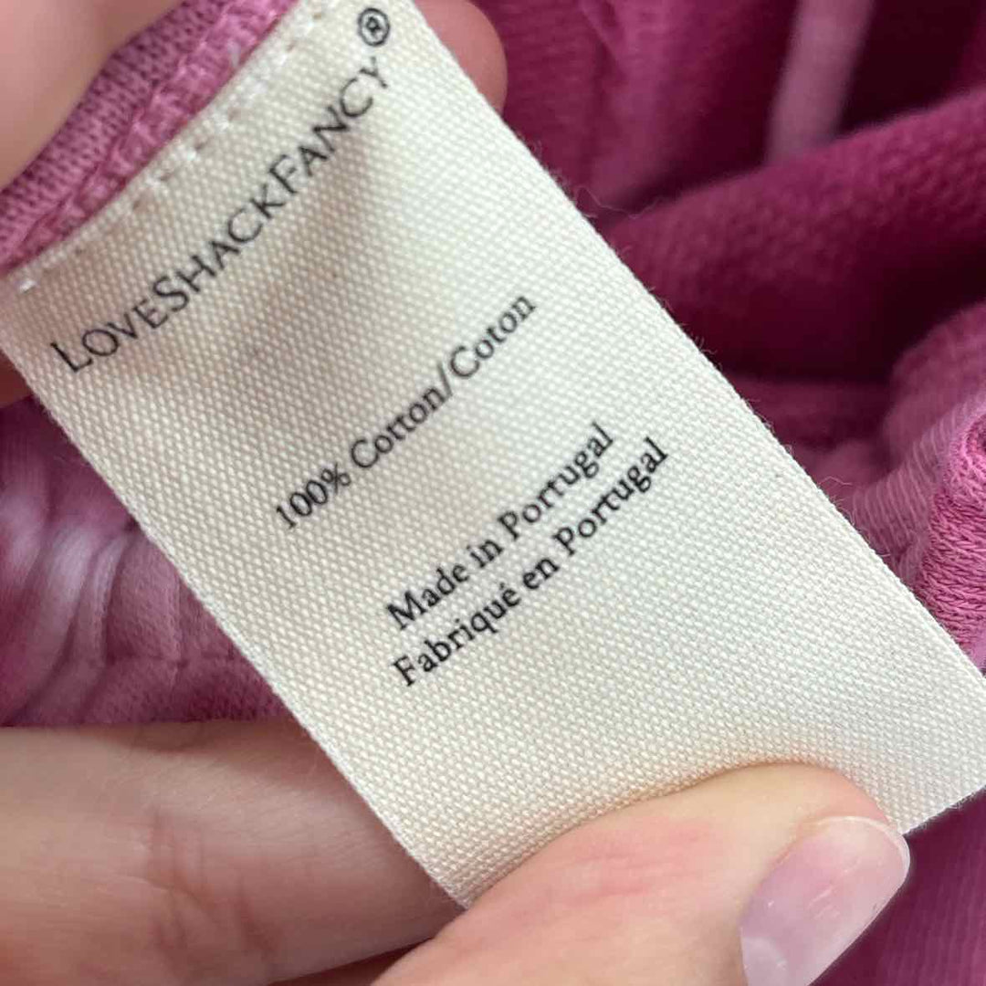 Size XS LOVE SHACK FANCY Pink Knit Fleece Pants