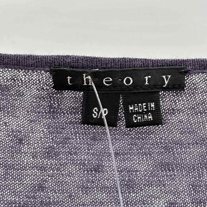 Size S THEORY Purple Linen Shirt