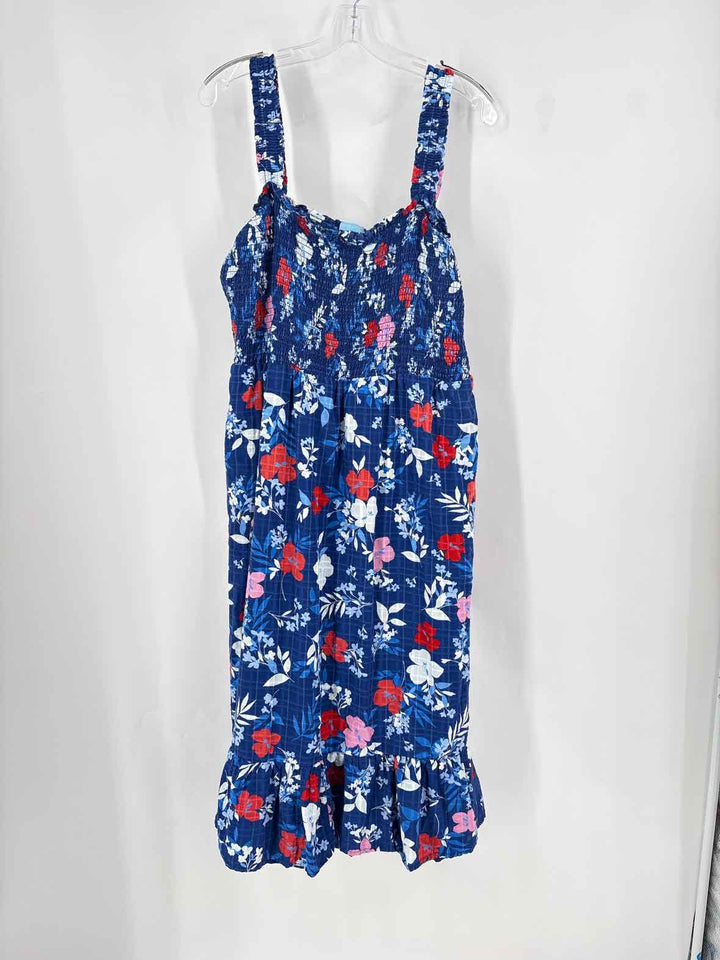 Size 2X DRAPER JAMES Blue Print Dress