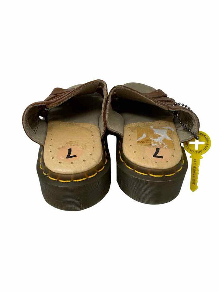 Shoe Size 7 DOC MARTENS Tan Leather Sandals
