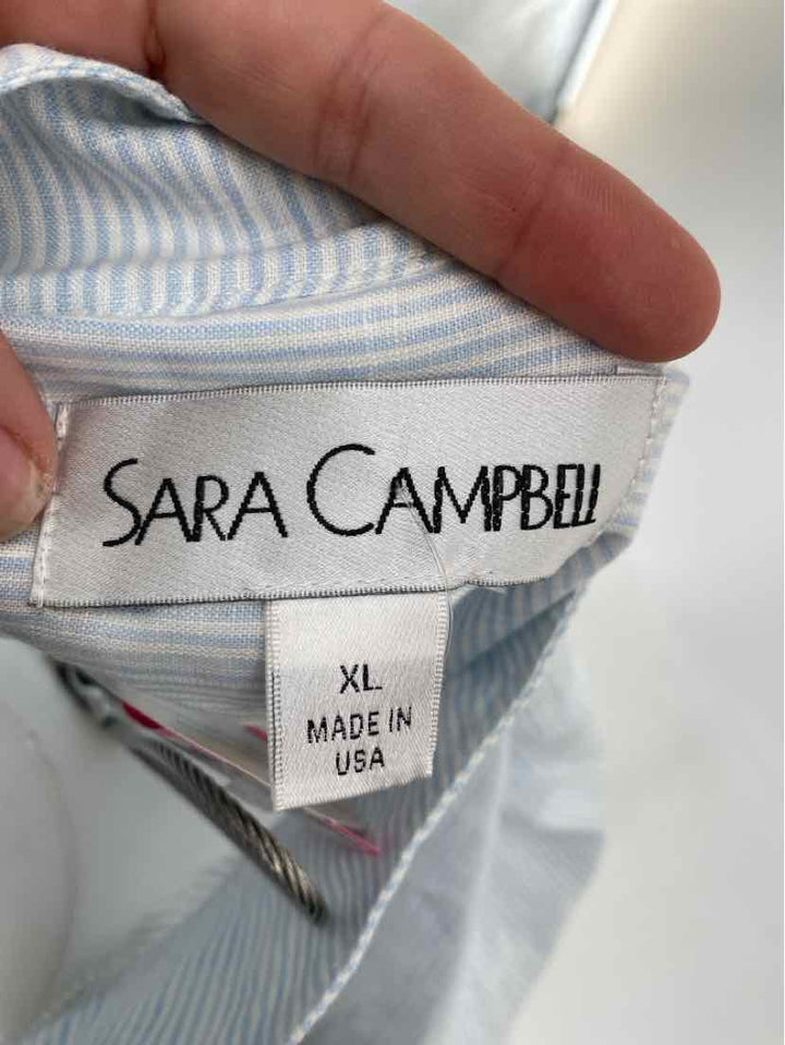 Size XL SARA CAMPBELL Blue Print Shirt