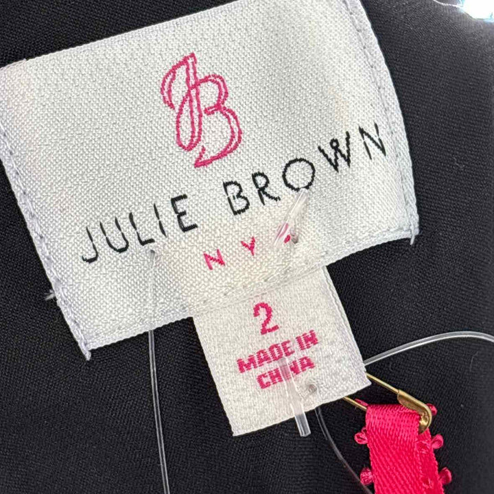 Size 2 JULIE BROWN Black Tweed Shirt