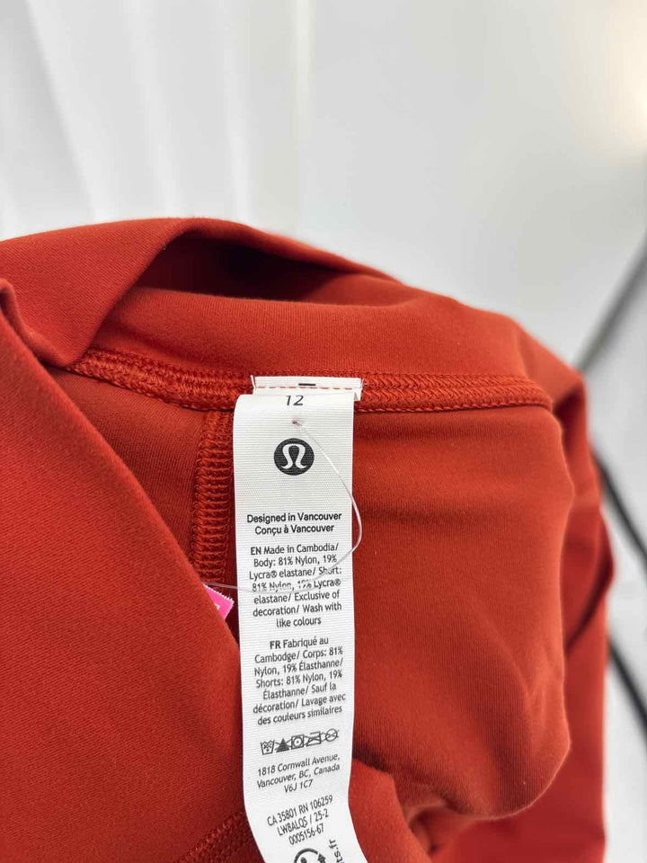 Size 12 Lululemon Orange Skirt