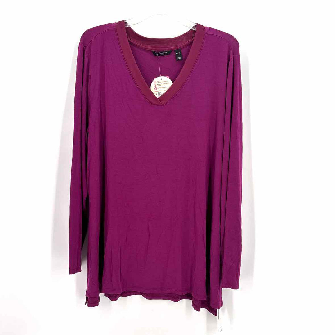 Size XL HALSTON Purple Knit Shirt