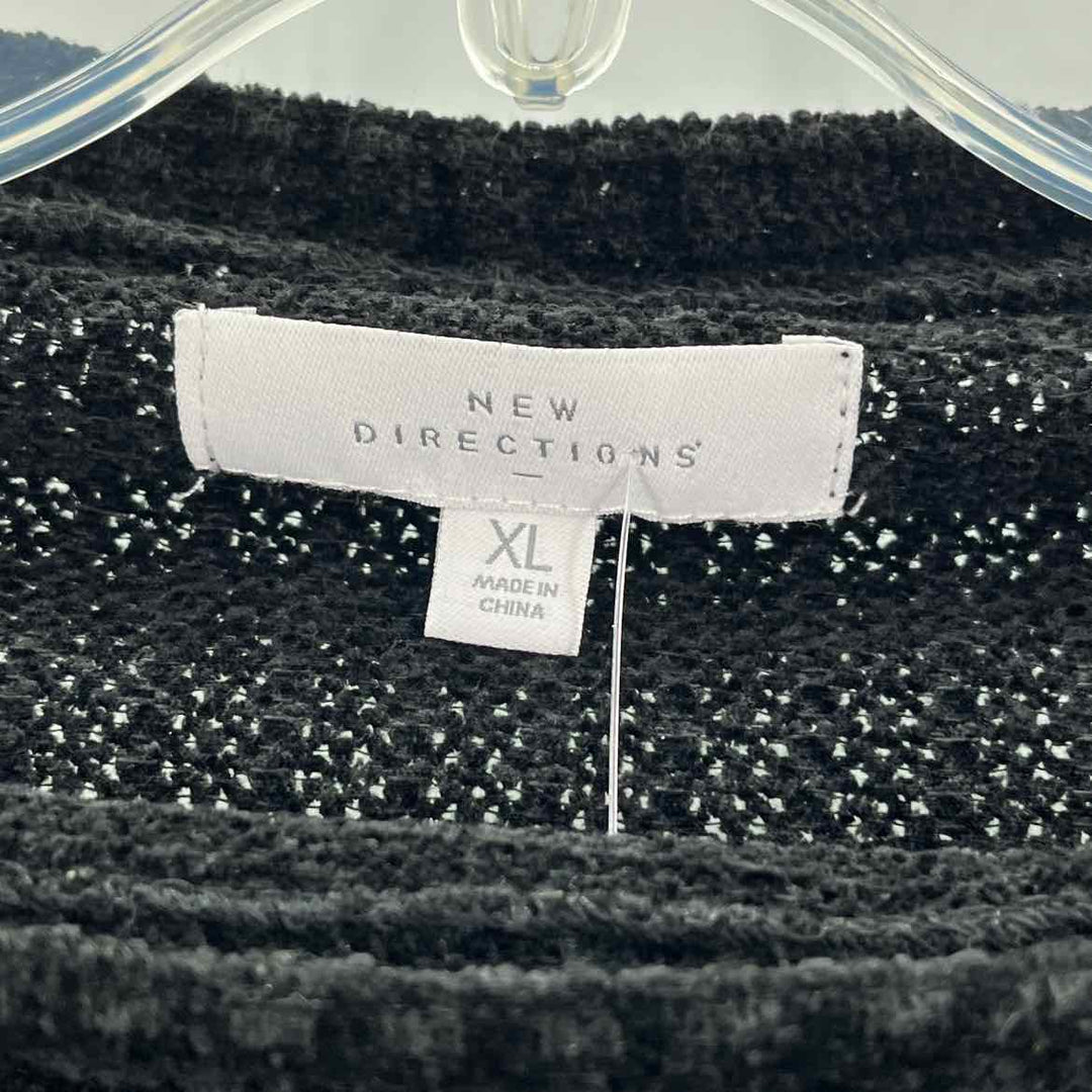 Size XL NEW DIRECTION Black Velour Sweater
