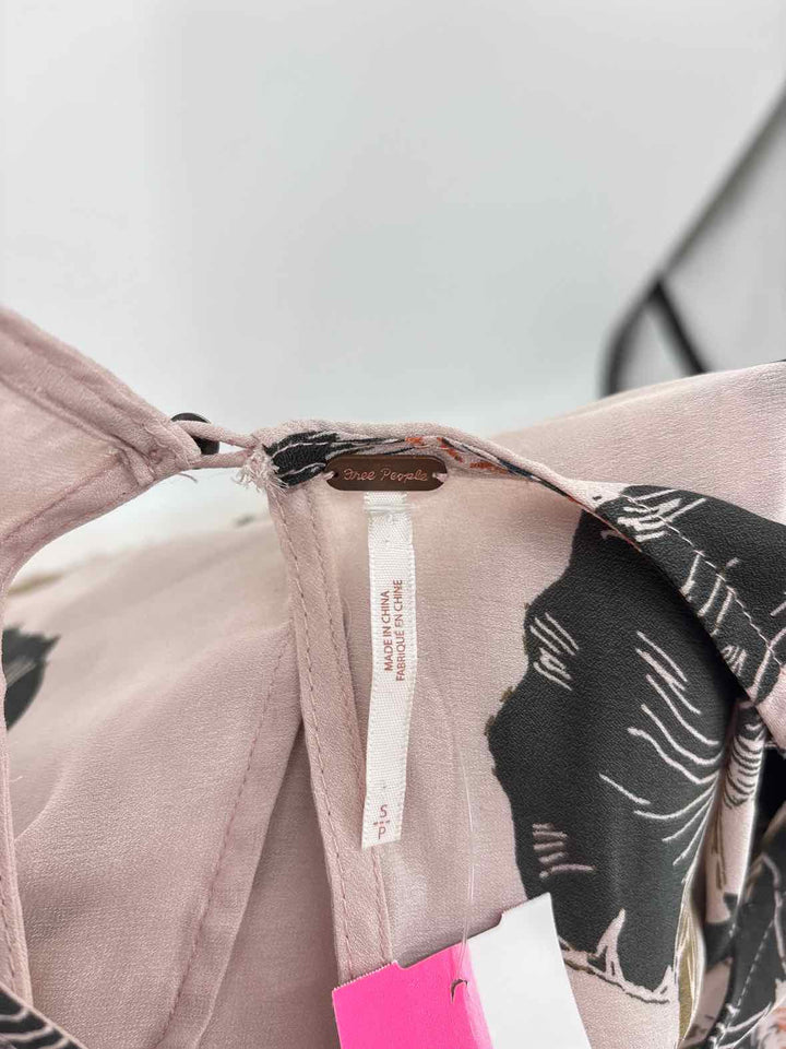 Size S FREE PEOPLE PINK PRINT Dress