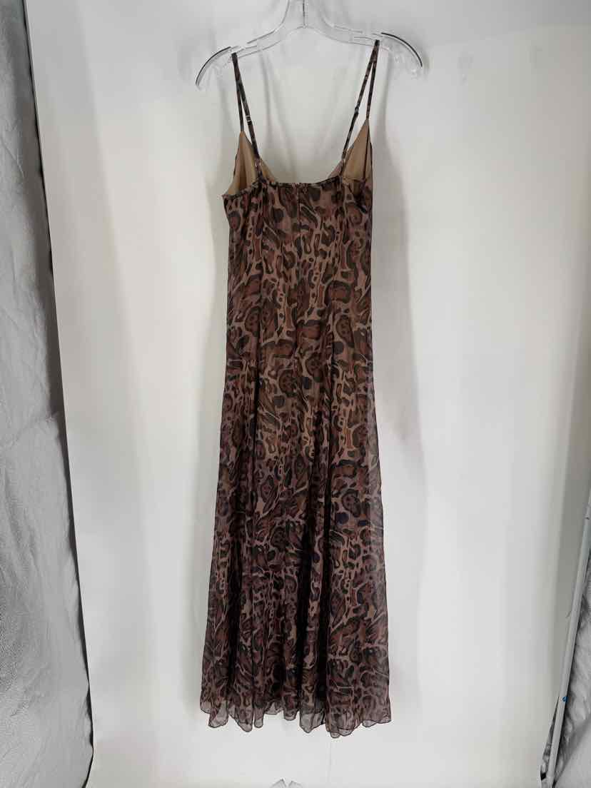 Size M Brown Print Dress