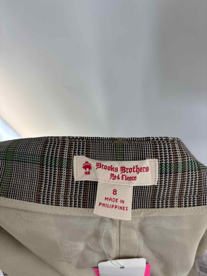 Size 8 Brooks Brothers Brown Print Pants