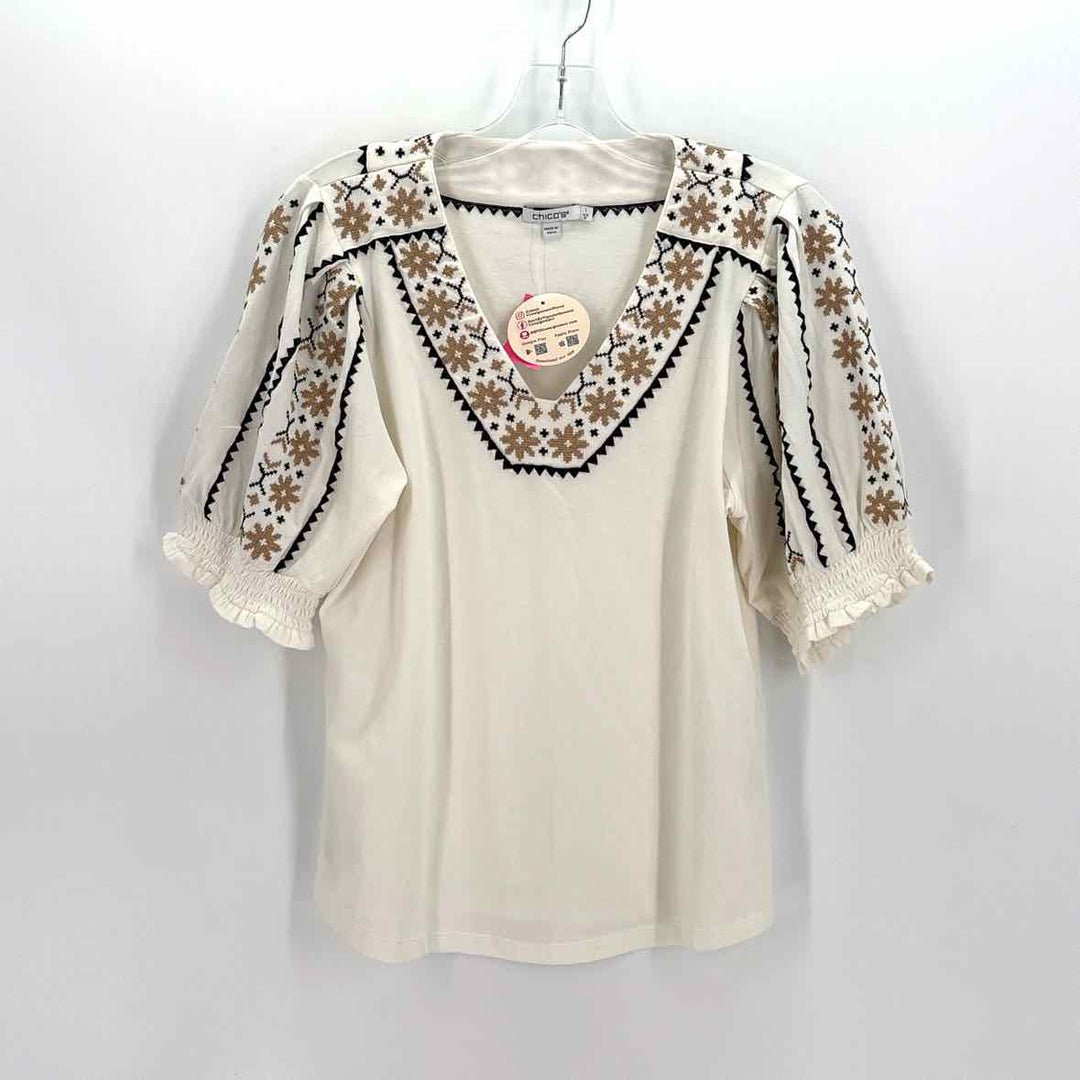 Size M Chico's Ivory Shirt