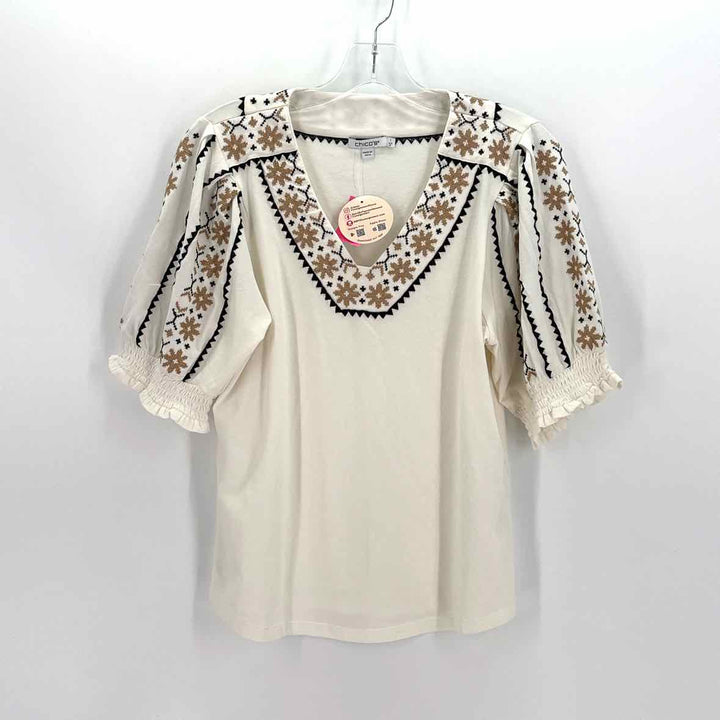 Size M Chico's Ivory Shirt