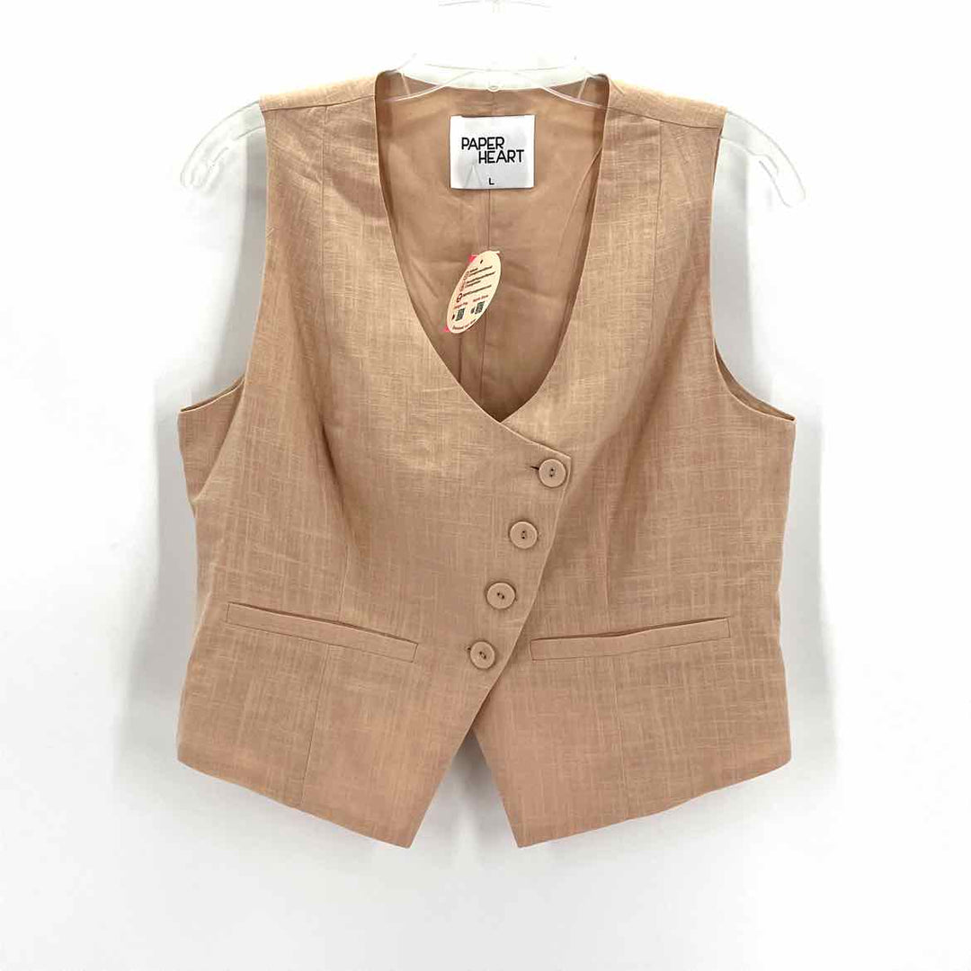 Size L Beige Linen 2 PC Dress