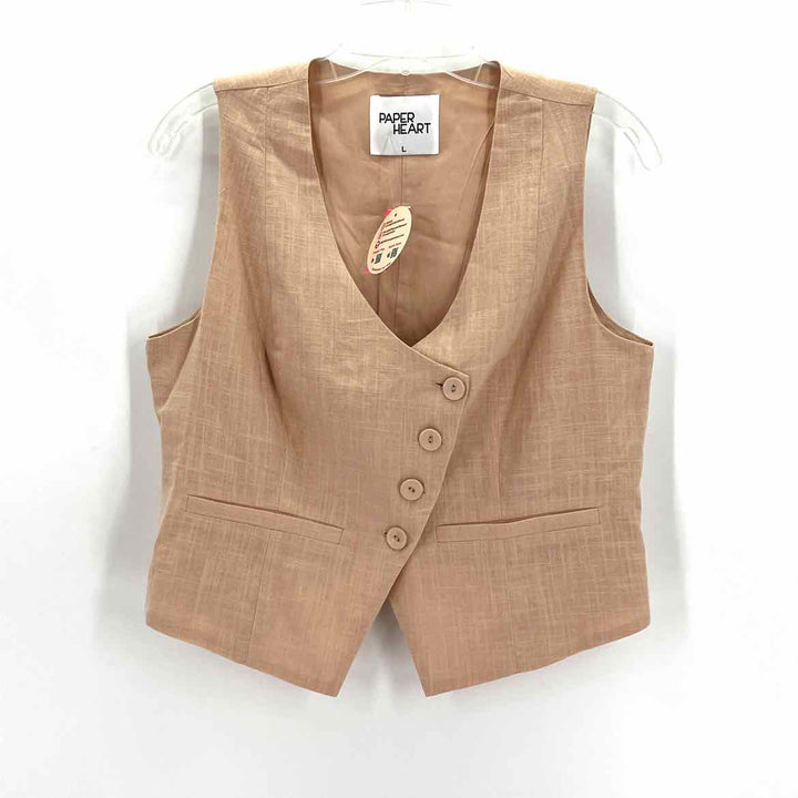 Size L Beige Linen 2 PC Dress