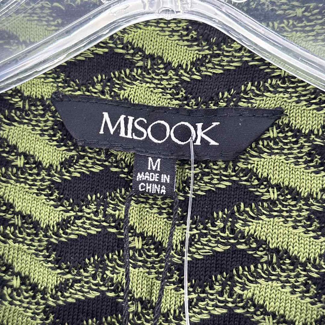 Size M MISSOOK Green Knit Beaded Jacket