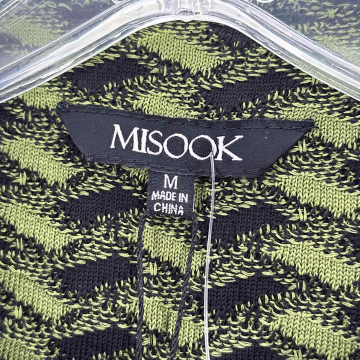 Size M MISSOOK Green Knit Beaded Jacket