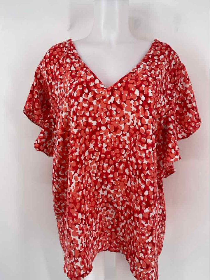Size 2X LIVERPOOL Red Print Shirt