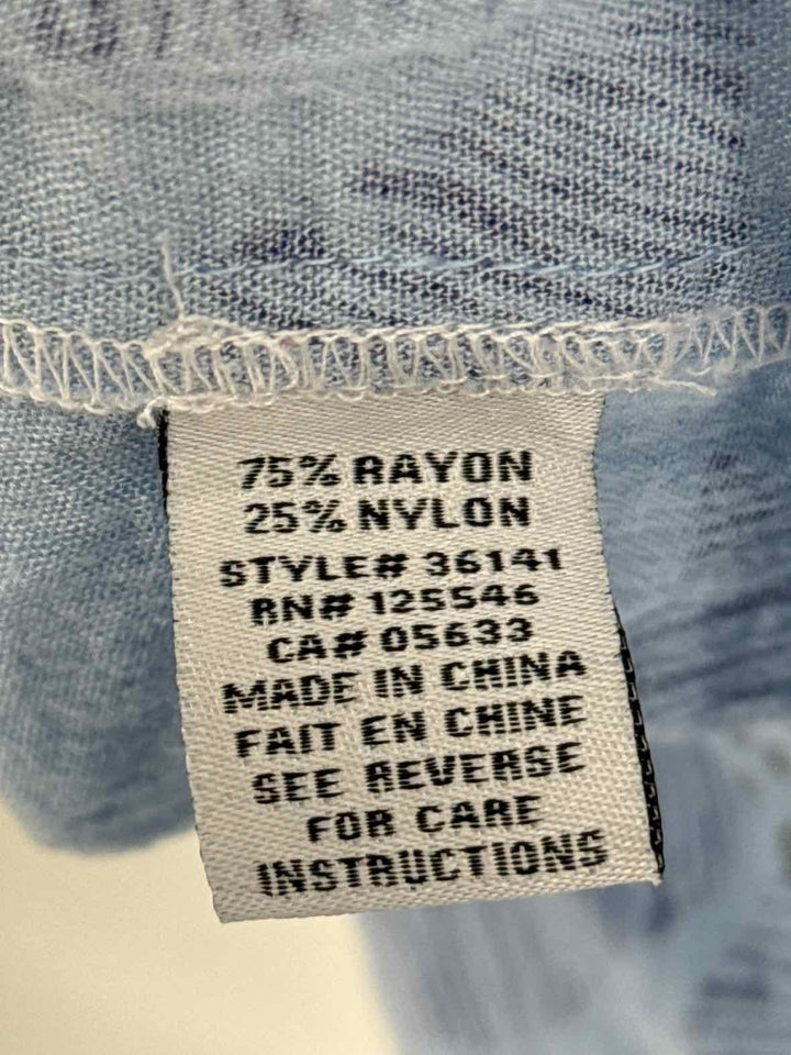 Size L Blue Print Shirt