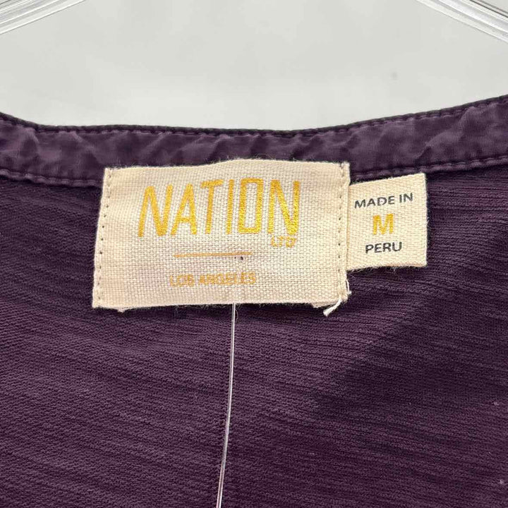 Size M NATION Purple Shirt