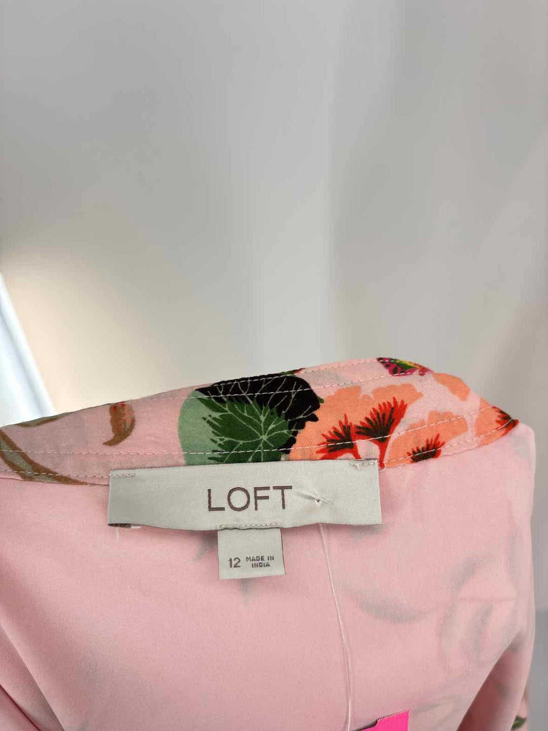 Size 12 LOFT PINK PRINT Dress
