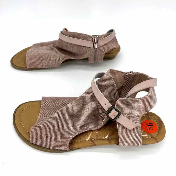 Shoe Size 9.5 BLOWFISH Pink Faux Leather Canvas Sandals