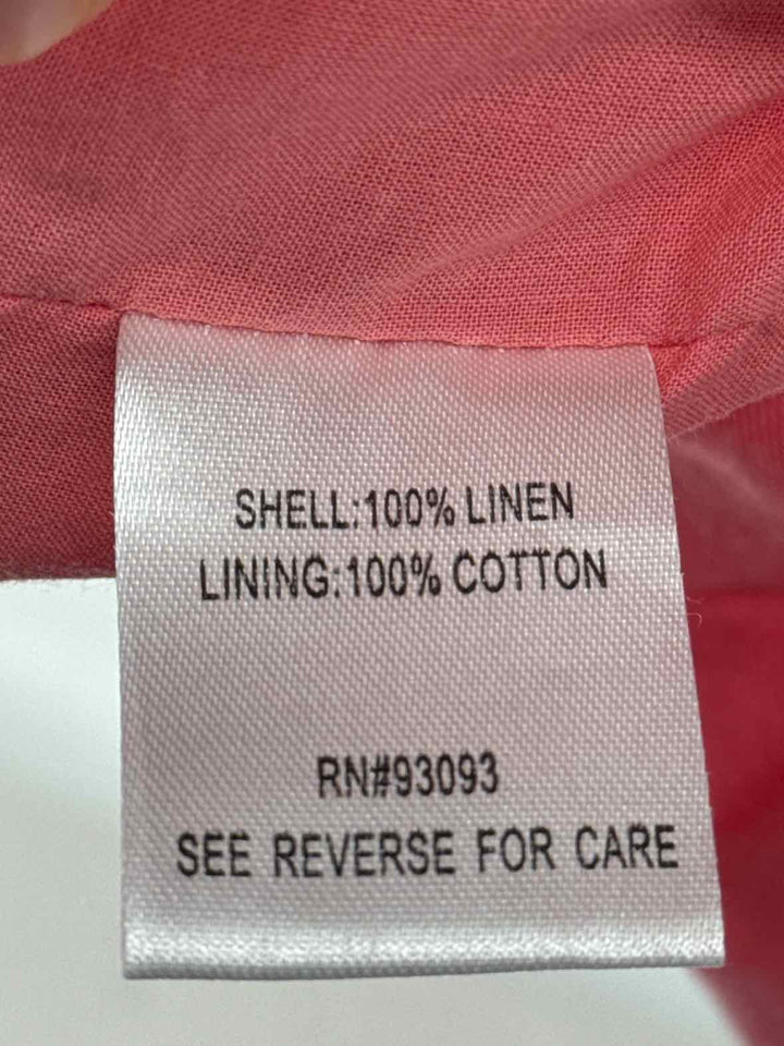 Size S TYLER BOE Peach Linen Dress