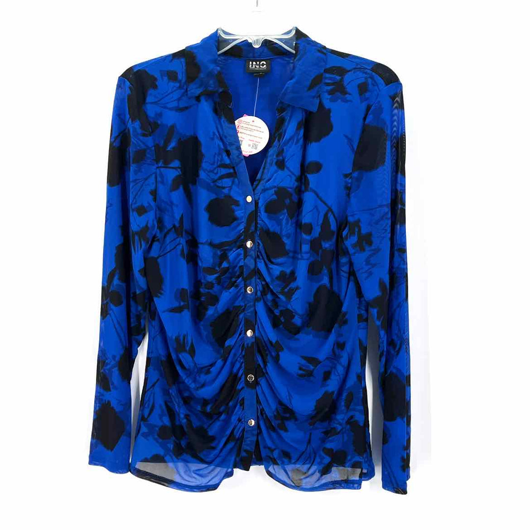 Size L INC Blue Print Shirt