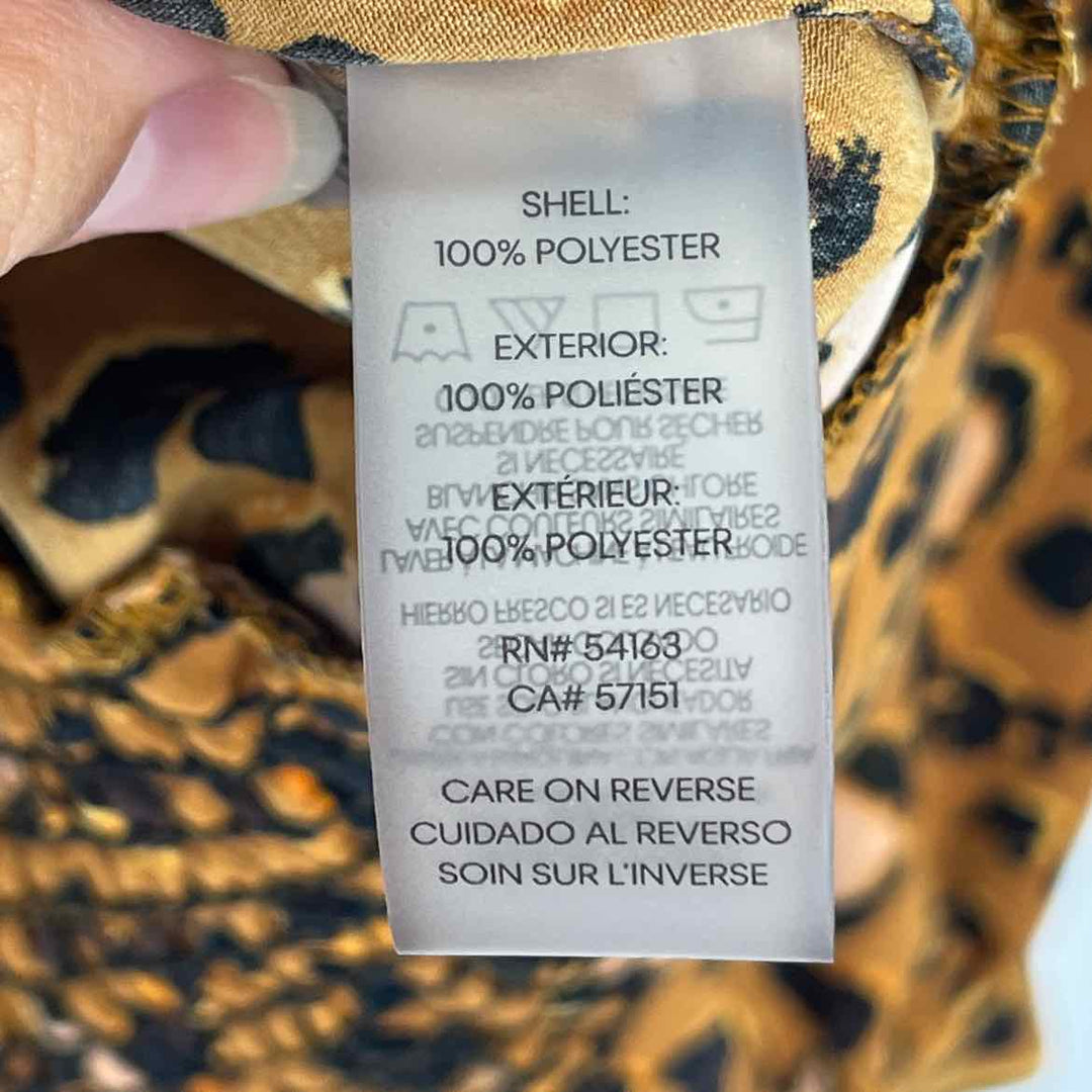 Size L KARL LAGERFELD Brown Print Shirt