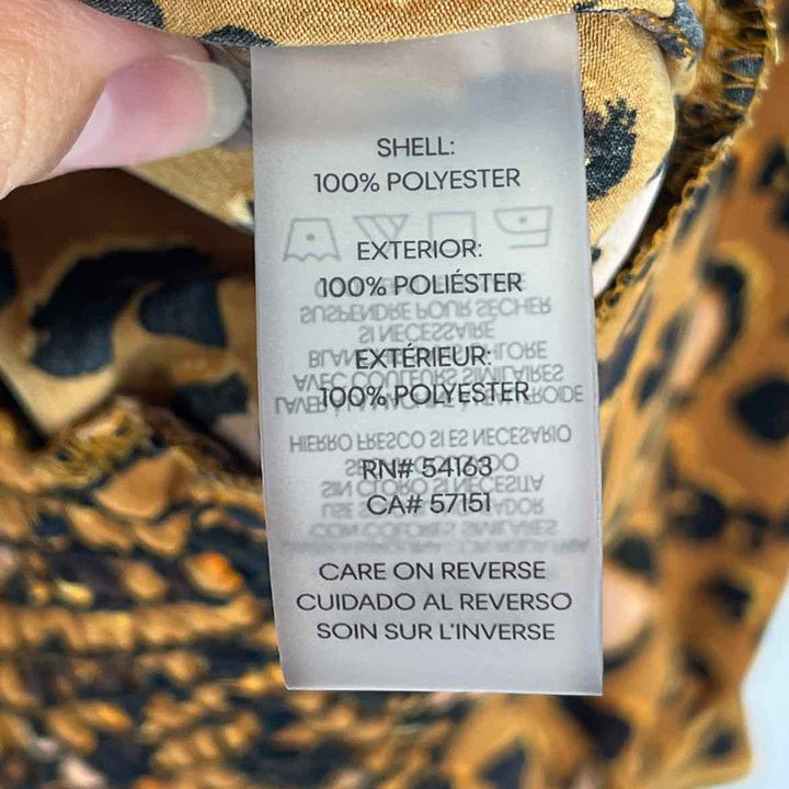 Size L KARL LAGERFELD Brown Print Shirt