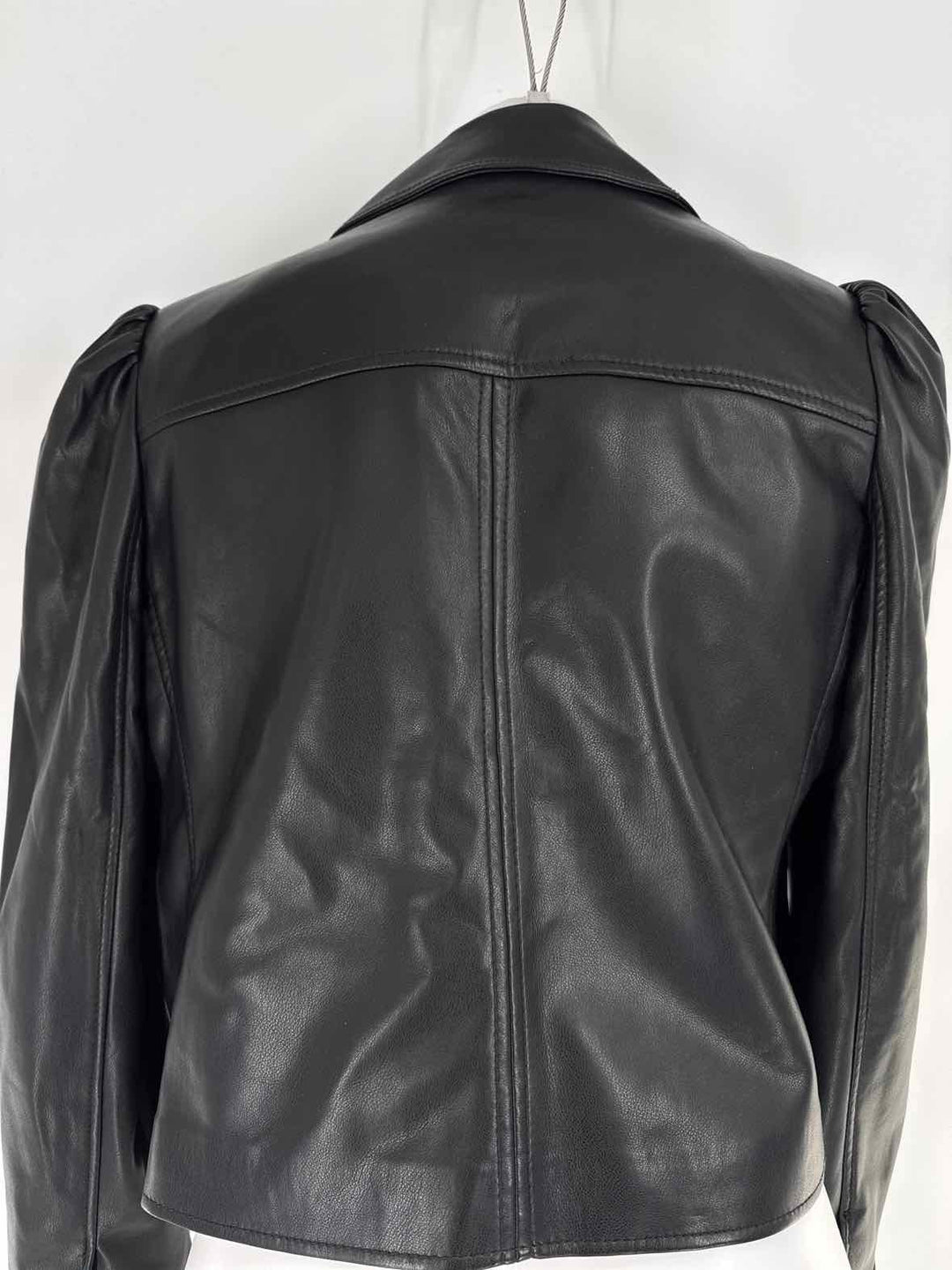 Size S Chico's Black PLEATHER Jacket